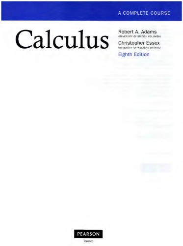 Calculus  A Complete Course