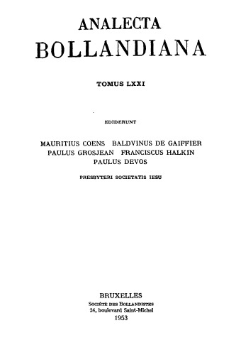 Analecta Bollandiana