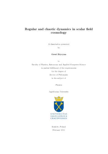 Regular and chaotic dynamics in scalar field cosmology