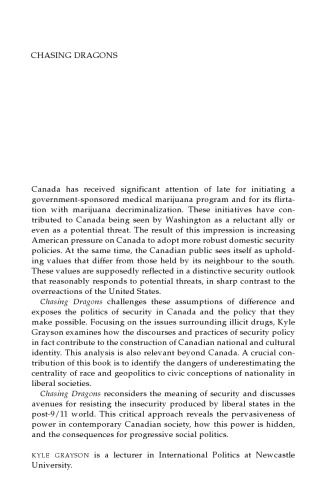 Chasing Dragons: Security, Identity, and Illicit Drugs in Canada