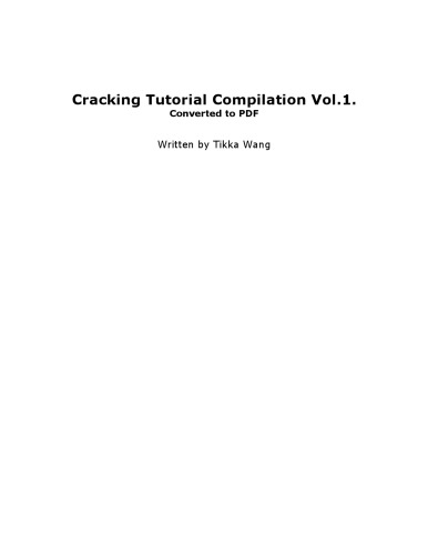 Cracking Tutorial Compilation Vol. 1