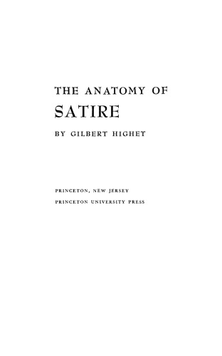 The Anatomy of Satire