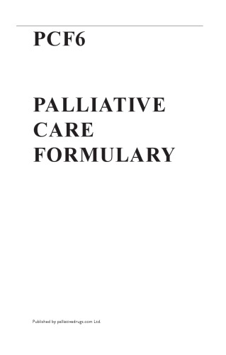 PCF6 : palliative care formulary