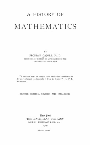 A History of Mathematics