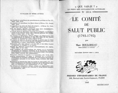 Le comité de salut public (1793 - 1795)