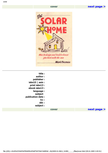 The Solar Home: How to Design and Build a House You Heat With the Sun (How-To Guides)