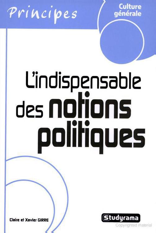 L’indispensable des notions politiques