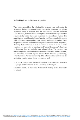 Rethinking race in modern Argentina