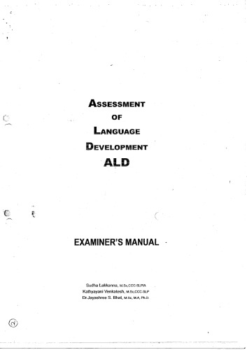 Assessment of Language Develpment (ALD)