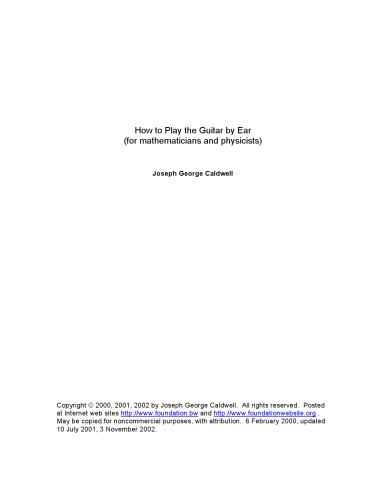 How to Play the Guitar by Ear (for mathematicians and physicists)