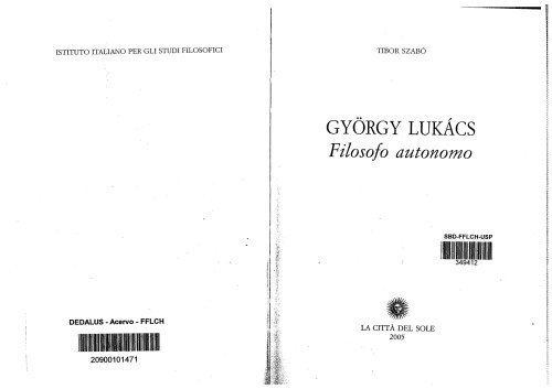 György Lukács, filosofo autonomo
