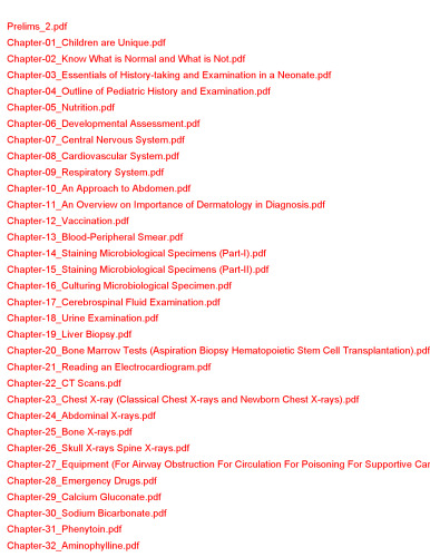 Pearls in Clinical Pediatrics