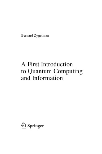 A first Introduction to Quantum Computing and Information