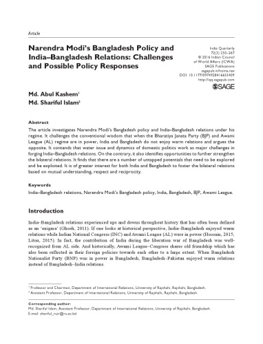 Bangladesh-India Relations