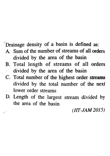 Geology MCQ Question Paper For IIT Jam