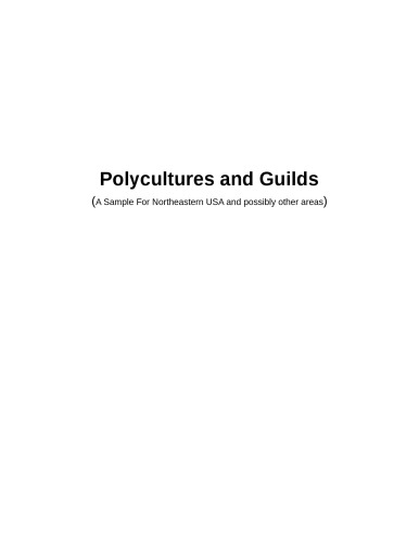 Polycultures and Guilds