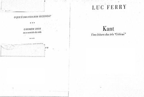 Kant: uma leitura das três 