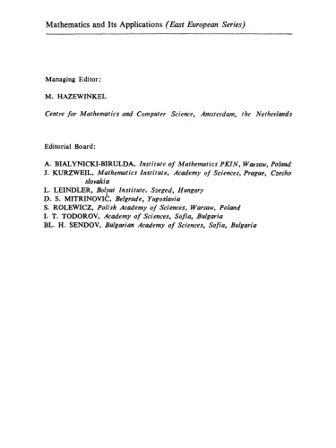 Numerical Methods for Differential Equations and Applications