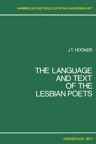 The language and text of the Lesbian poets