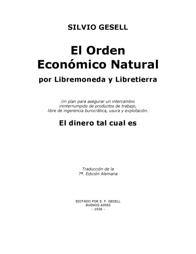 El orden economico natural