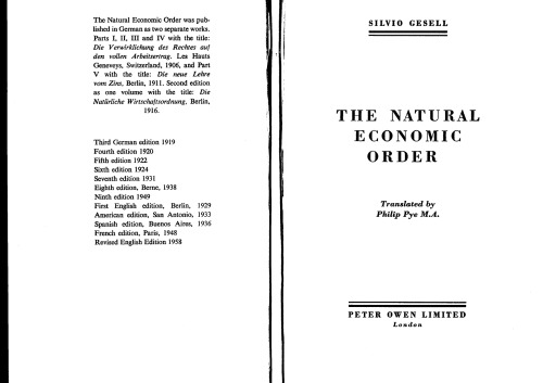 The Natural Economic Order