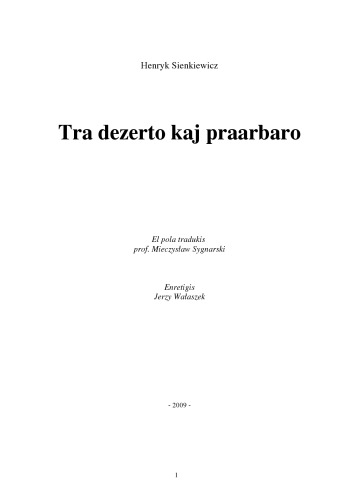 Tra dezerto kaj praarbaro