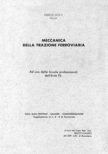 Meccanica della Trazione Ferroviaria