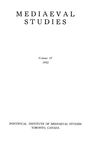 Mediaeval Studies