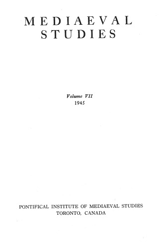 Mediaeval Studies