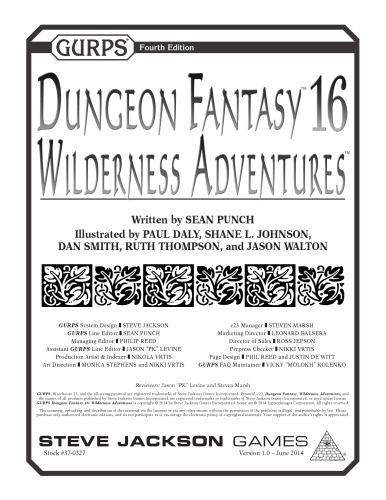 GURPS 4th edition. Dungeon Fantasy 16: Wilderness Adventures