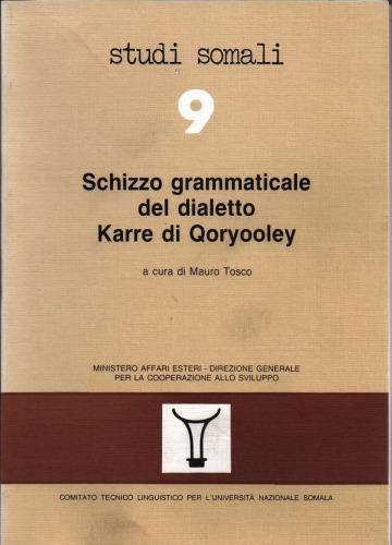 Schizzo grammaticale del dialetto Karre di Qoryooley