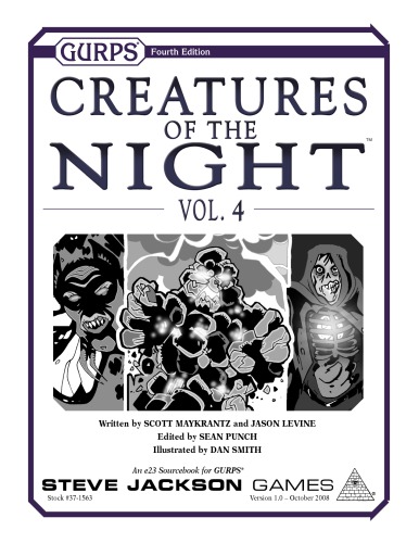GURPS 4th edition. Creatures Of The Night, Volume 4