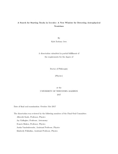 A Search for Starting Tracks in Icecube: A New Window for Detecting Astrophysical Neutrinos