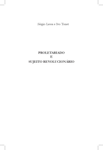 Proletariado e sujeito revolucionário