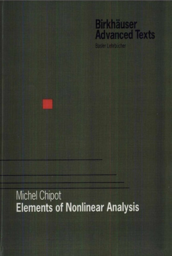 Elements of Nonlinear Analysis (BirkhГ¤user Advanced Texts   Basler LehrbГјcher)