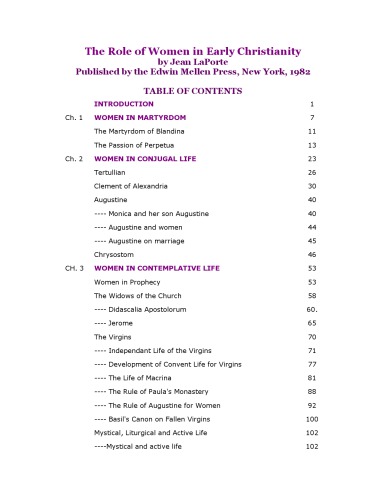 The Role of Women in Early Christianity