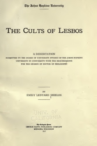 The Cults of Lesbos