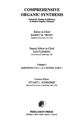 Comprehensive Organic Synthesis [Complete 9 volume set]