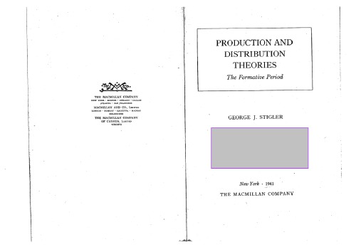 Production and Distribution Theories