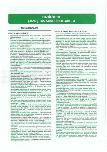 Tus Ders Notu - Dahi̇li̇ye