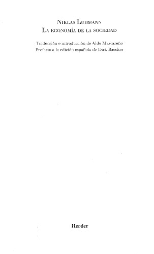 La Economía de la Sociedad