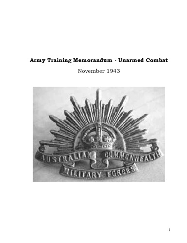 Army Training Memorandum - Unarmed Combat