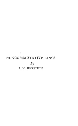 Noncommutative Rings