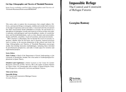 Impossible Refuge: The Control and Constraint of Refugee Futures