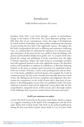 Jonathan Swift and the Eighteenth-Century Book