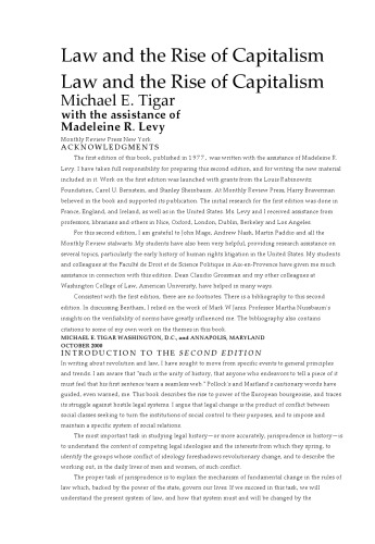 Law and the Rise of Capitalism