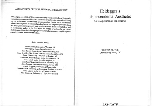 Heidegger’s transcendental aesthetics : an interpretation of the Ereignis