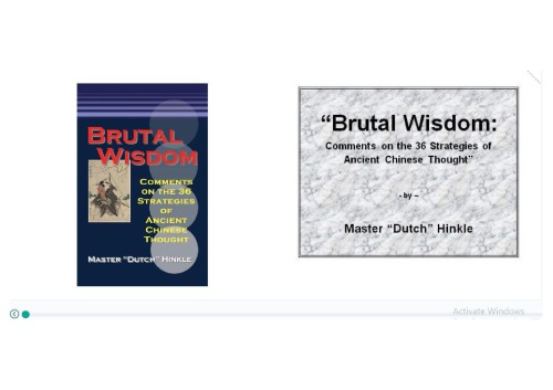 Brutal Wisdom: Comments on the 36 Strategies of Ancient Chinese Thought