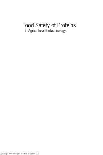 Food Safety of Proteins in Agricultural Biotechnology (Food Science and Technology)