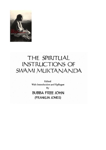 The Spiritual Instructions Of Swami Muktananda